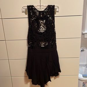 Rehab/forever 21- Floral Crochet Romper